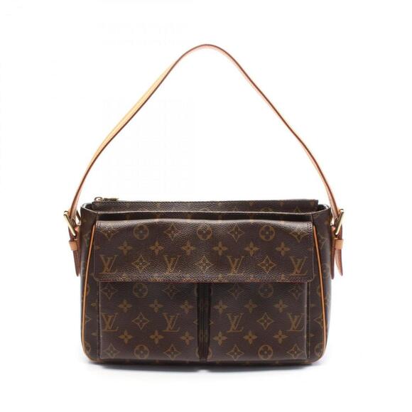 LOUIS VUITTON Brown Monogram Leather Shoulder Bag - Picture 1 of 9